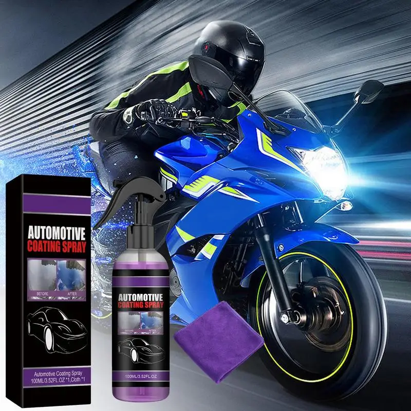 Spray Coating Agent 3 In 1 Ceramic Car Coating Agent Polish Ceramic Spray 100ml Shine Protection Safe For Cars