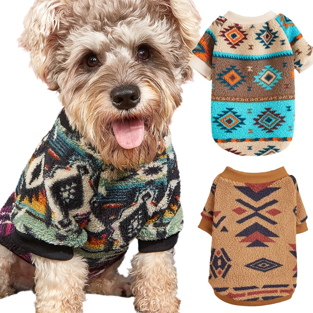 Dog Clothes Pet Sweater for Small Dogs Warm Fleece Spring Autumn Pet Dog Clothes Chihuahua Schnauzer Puppy Pullovers Outfits