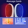 Electric High Frequency Vibration Hair Brush Massager With Two Comb Teeth Red Blue Light Electric Massage Comb Scalp Massager 4