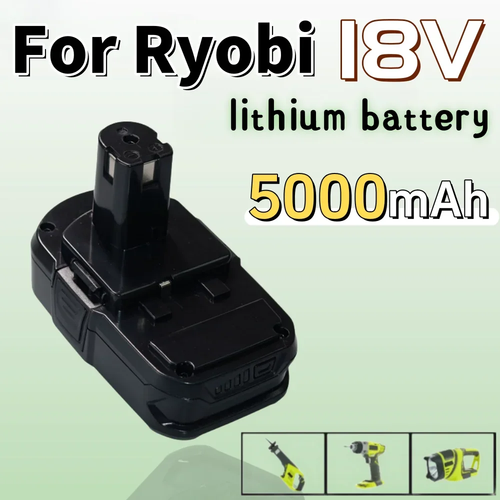 

For Ryob 18V 5J 5000mAh Li-Ion Rechargeable Battery Pack P107 P105 P104 P103 P102 P108 Power Tool Battery