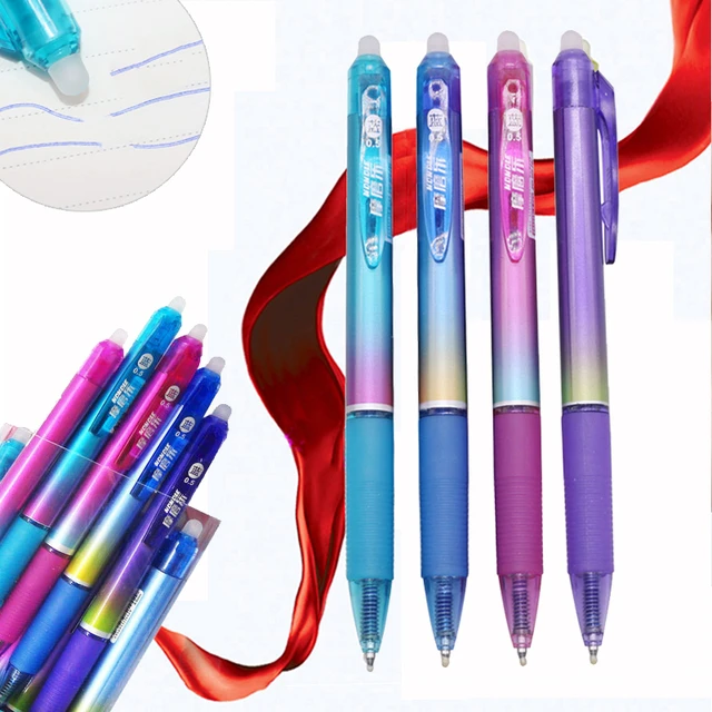 4 Pcs Erasable Ballpoint Pen Press The Magic Erasable Pen 0.5mm Bullet Tip  Student Office Writing Gift Pen School Stationery