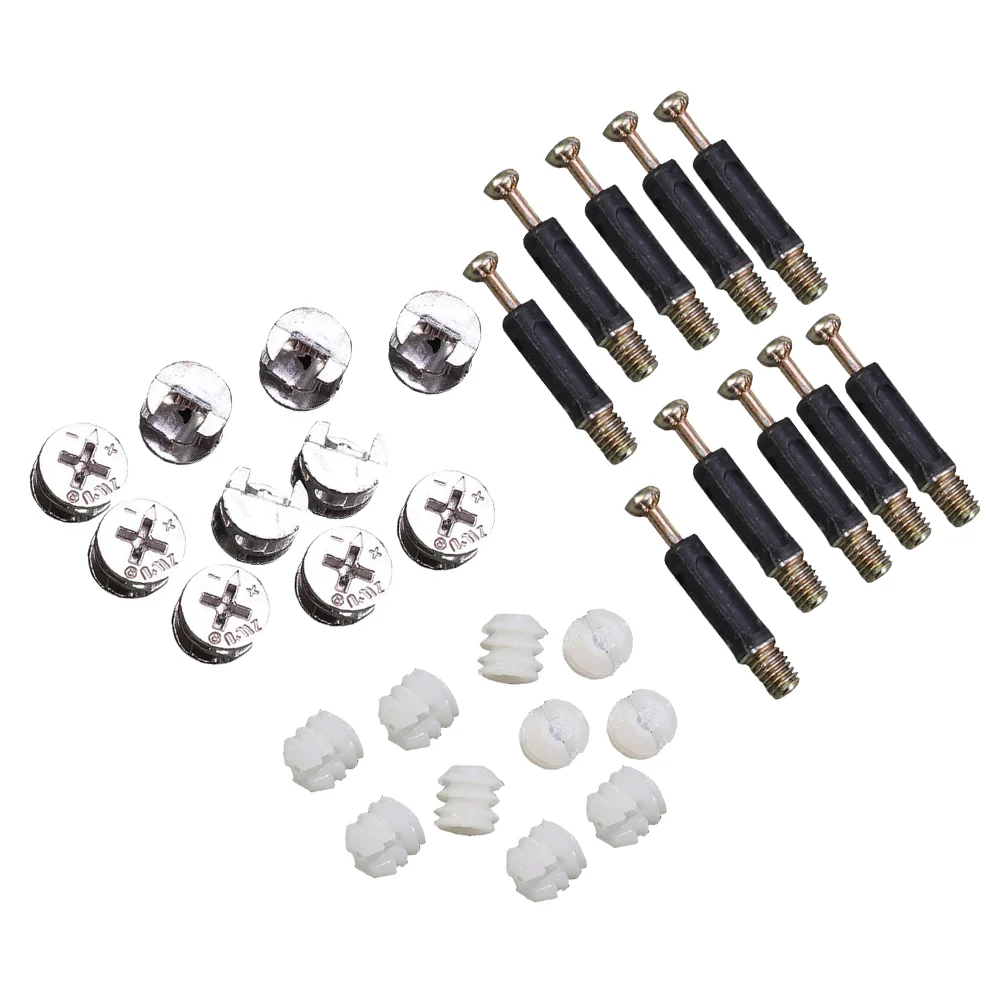 

24 Sets Cam Bolt Nuts Furniture Fasteners Connecting Dowels Cam Lock Fitting