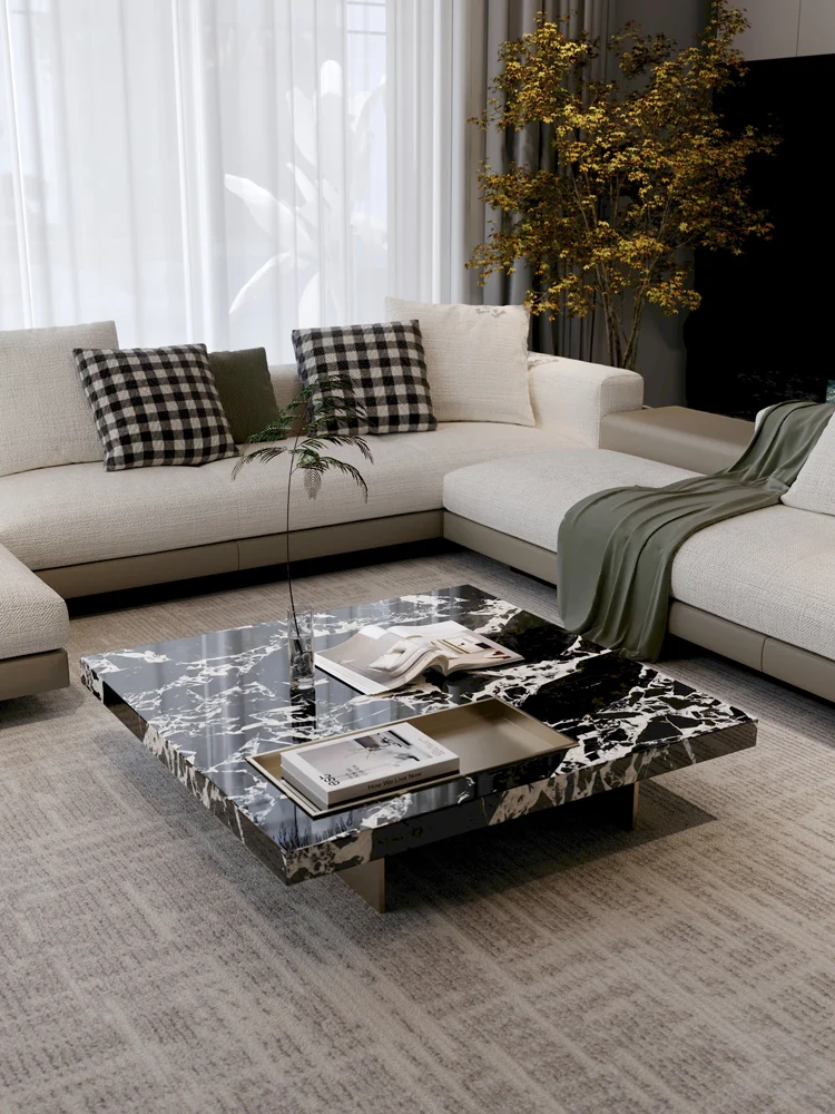 

Marble coffee table square Italian minimalist