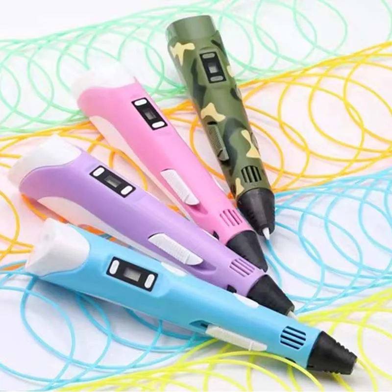 

3D Pen Printing Pencils LCD Display Art Craft Printer PLA Filament 3D Pens Drawing Print For Kids Christmas Birthday Gift toys