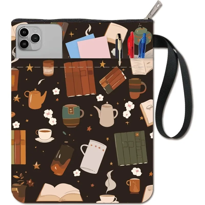 1pc Vintage Books Book Sleeve Teaware Book Protector Flower Black Covers for Paperbacks Washable Fabric Cloth book covers