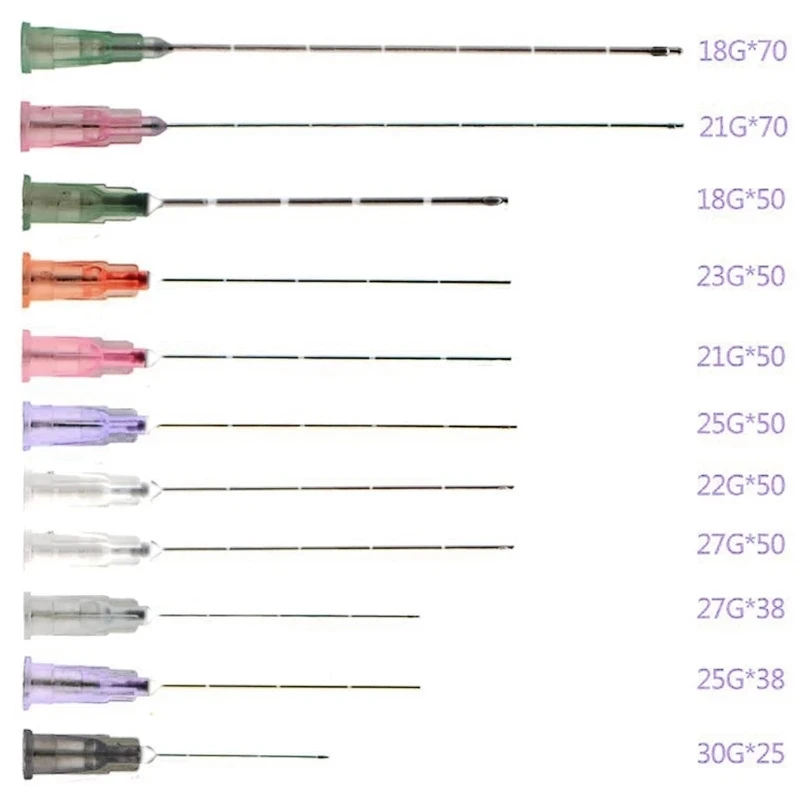 14G 90mm 18G 100mm Medical Sterile Blunt Tip Micro Cannula Needle For Injectable Hyaluronic Acid Fillers 10/20/50/100pcs medical cannula