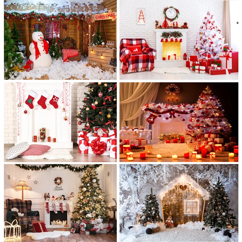 

Christmas Theme Photography Background Snowman Christmas tree Children Portrait Backdrops For Photo Studio Props 211001 YXX-91