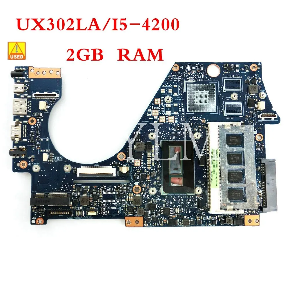 

UX302LA Onboard I5-4200 CPU With 2GB RAM mainboard For ASUS UX302L UX302LA UX302LNB UX302 Laptop motherboard 100% Working Used