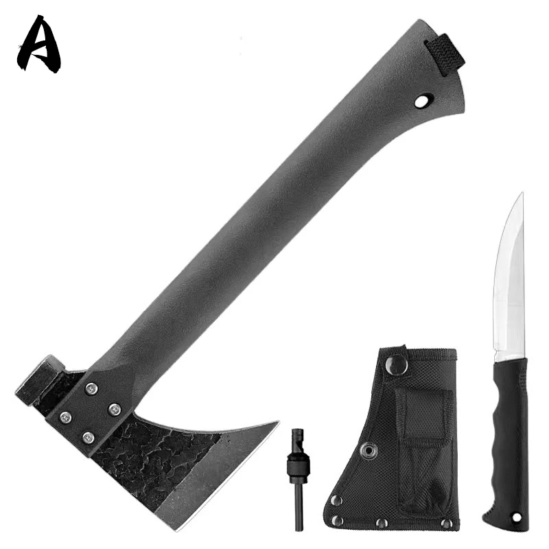 Outdoor mountain cutting, wood cutting, wilderness survival equipment, multifunctional fire emergency, high-quality axe 5