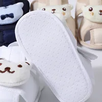 Été nouveau enfant en bas âge sandales mignon dessin animé ours nouveau-né Prewalker coton sandale doux bébé fille semelle antidérapante infantile premiers marcheurs 6