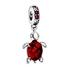 Hot Sale Red Series Heart Beating Maple leaves Flower Safety Charms Beads Fit Original 925 Sterling Silver Bracelet DIY Jewelry 6