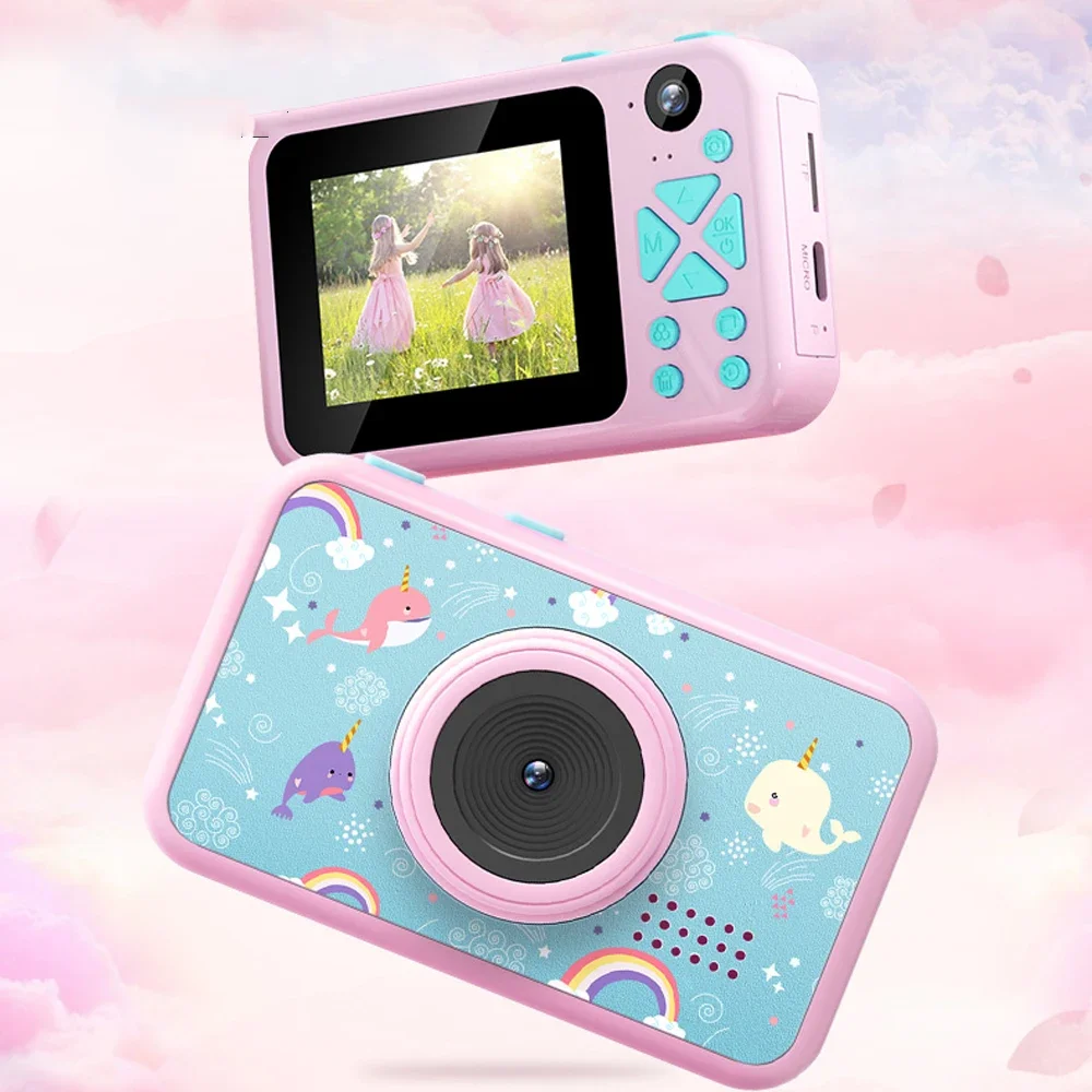 

Mini Cartoon Photo Camera Toys 2.4 Inch HD Screen Childrens Digital Camera Video Recorder Camcorder Toys for Kids Girls Gift