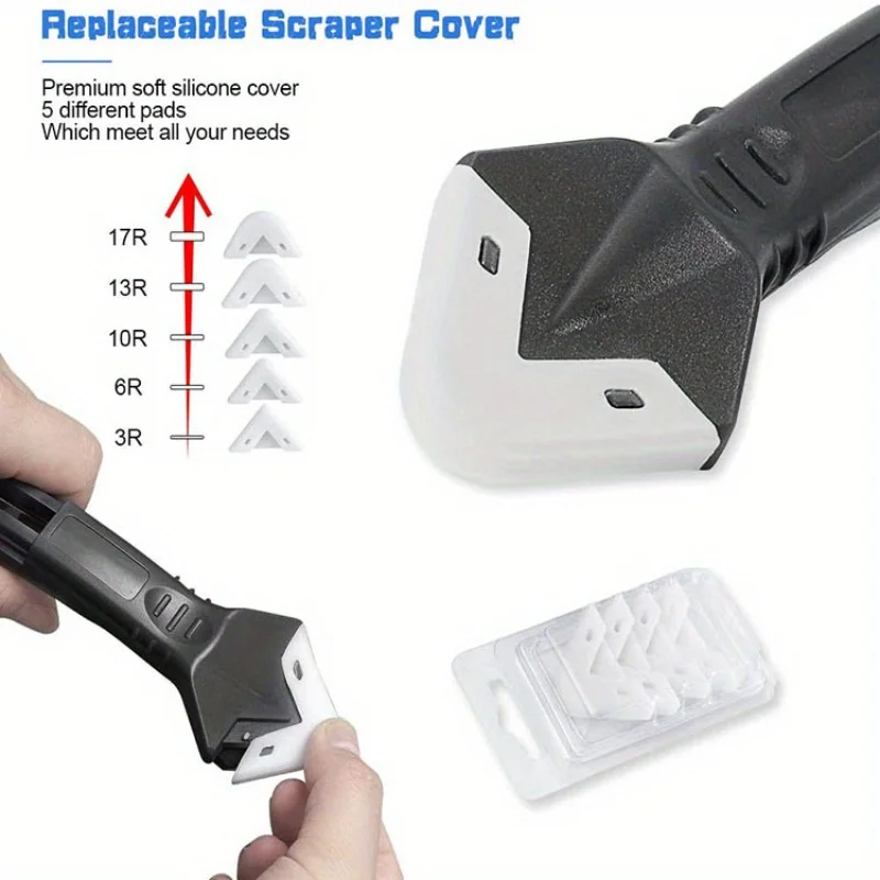 Silicone Caulking Tool 5-in-1 Sealant Finishing Caulk Remover Glass Glue...
