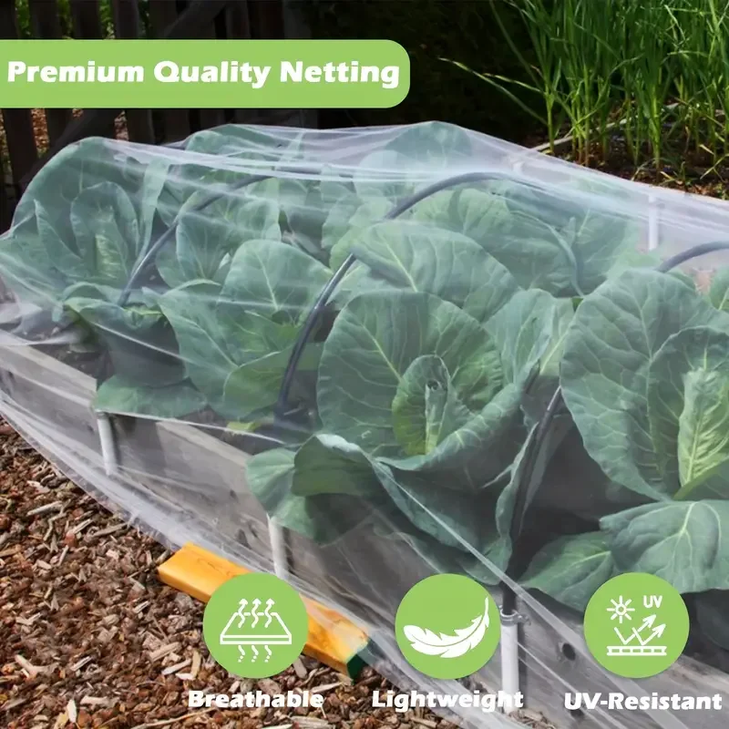 ultra fine mesh garden netting pest   mosquito protection for patio vegetables fruits flowers white pe material details 2