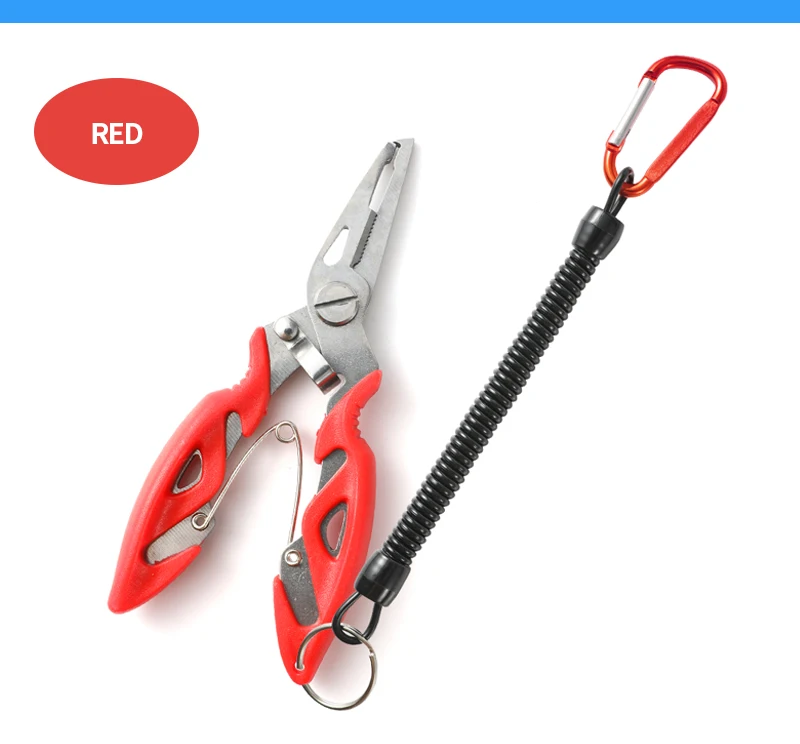 Pince à épiler Multifonction Pêche - Coupe-ligne, Ouvre Anneaux, Acier Inoxydable - Outil Compact 6 Cm