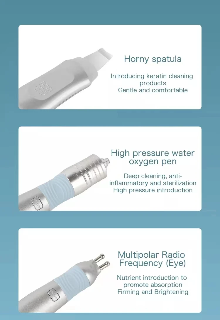 Zuurstofmicrodermabrasie-poriënreinigingsapparaat - Hydrafacial-huidverjonging en -lifting met Aqua Oxygen Jet-technologie