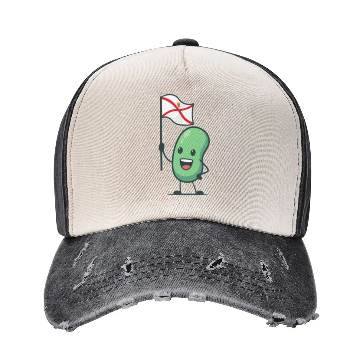

Классическая молодая промытая бейсболка Jolly Jersey Bean