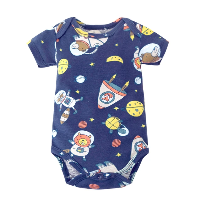 Baby Bodysuits 100% Cotton Infant Body Short Sleeve Clothing Similar Jumpsuit Cartoon Printed Baby Boy Girl Clothes A2019DH-002