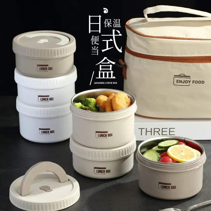 

Portable Food Storage Containers Insulated Lunch Container Set Stackable Bento Lunch Box Stainless Steel Lunch Container