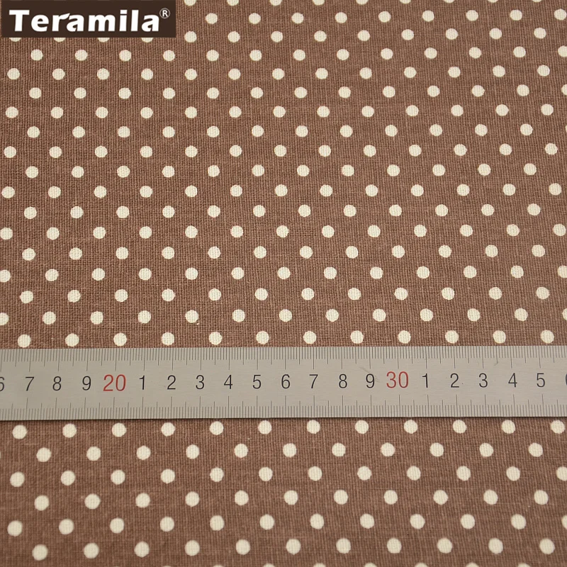 TERAMILA Polka Dots Design Cotton Linen Fabric by Yard, for Sewing Tablecloth Cover Pillow Bag Cushion Home Decora, Heart Shape images - 6