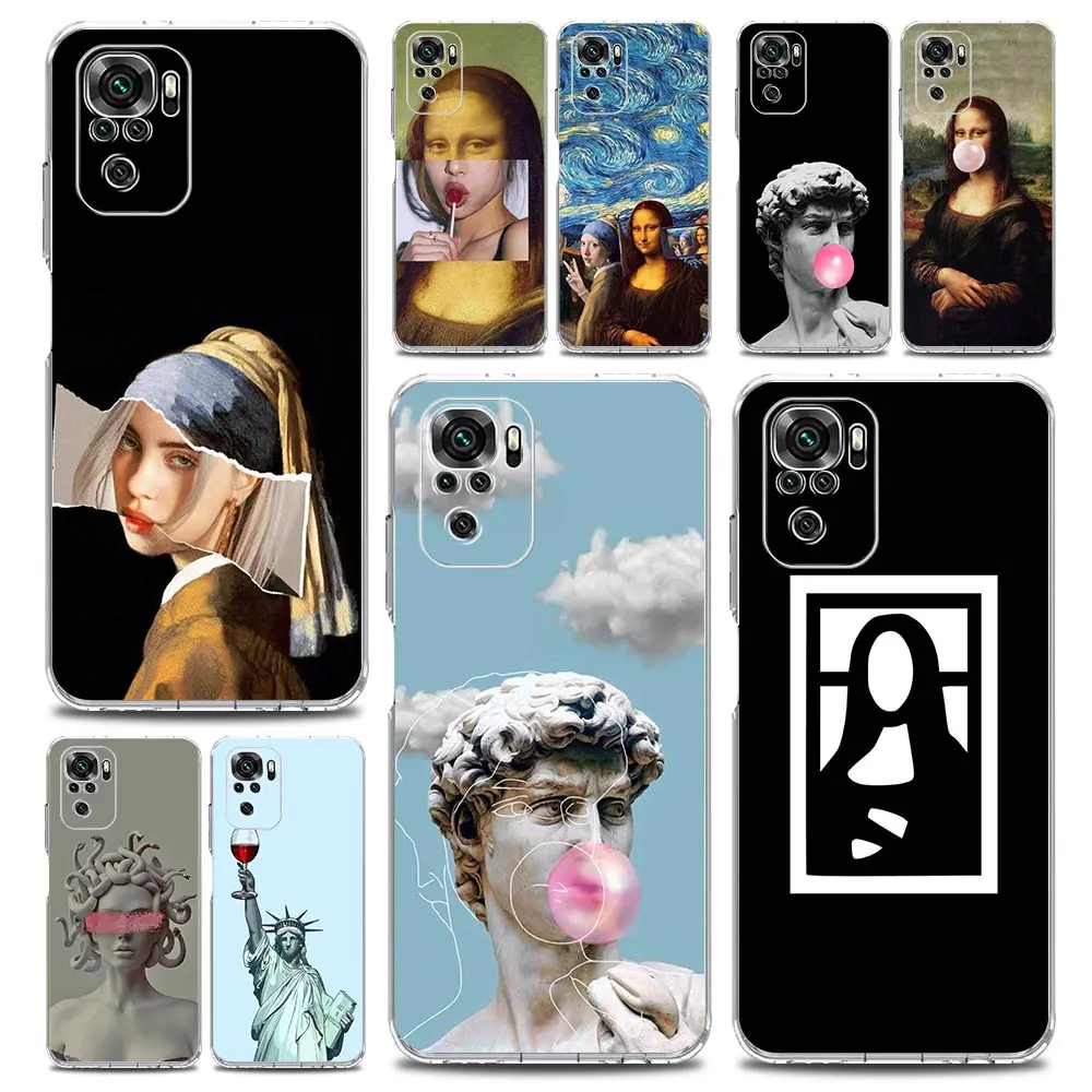 Artistic David & Mona Lisa Design Phone Case Cover