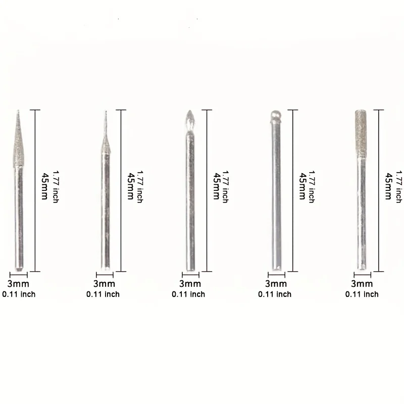 Diamond Burr Bits Drill Bit Set For Rotary Tools Metal Woodworking