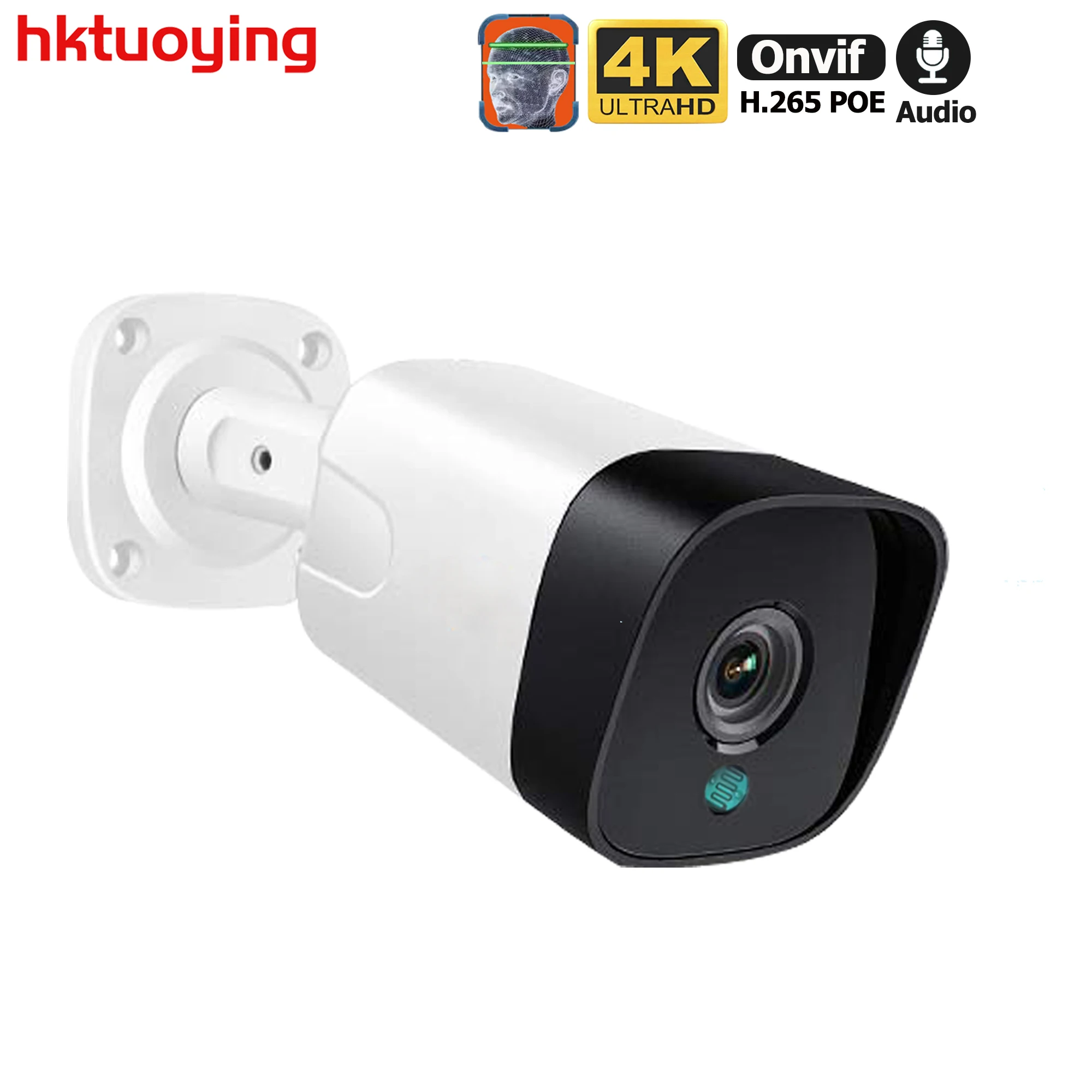 

4K 8MP POE IP Camera ONVIF H.265 Audio Record CCTV 3MP 4MP 5MP Waterproof IP66 Outdoor Home Security Video Surveillance