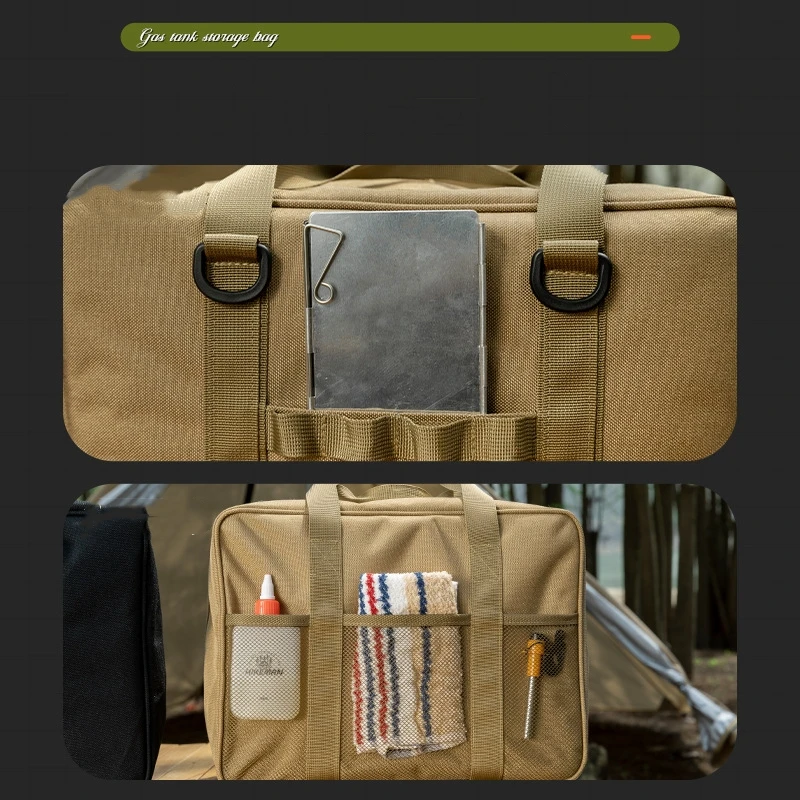 Outdoor Cassette Stove Gas Tank Storage Bag Large Capacity Camping Baking Pan Cookware Storage Bag Thickened Anti-Collision storage bag gas tank storage bag camping storage bag camping cookware bag