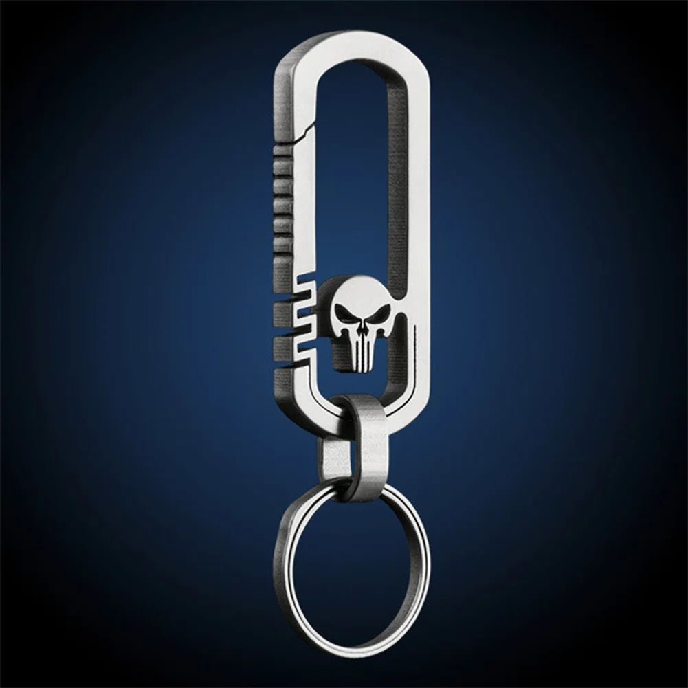 KeyRingTitaniumAlloyKeyringRoundRingOutdoorEDCToolKeychain