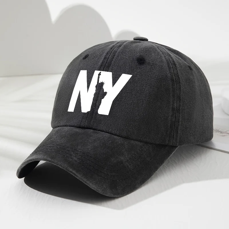 Unisex-Baseballkappe mit weichem Oberteil und NY-Göttinnen-Print, verstellbare Retro-Outdoor-Mütze, geeignet für Sport, Angeln und Wandern – Detail 11