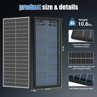Panneaux solaires RVPOZWER 400W/200W/100W 12V double face monocristallins à haute efficacité 25,5% avec cellules 18BB pour toiture résidentielle 6