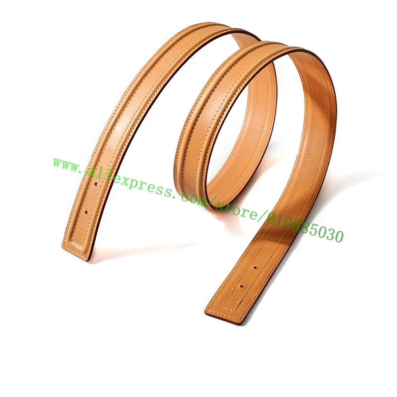 Top Quality Natural Beige Vachetta Leather Bag Strap For Luxury Designer Lady Handbag Purse Women Shoulder Carry Belt 6 Sizes