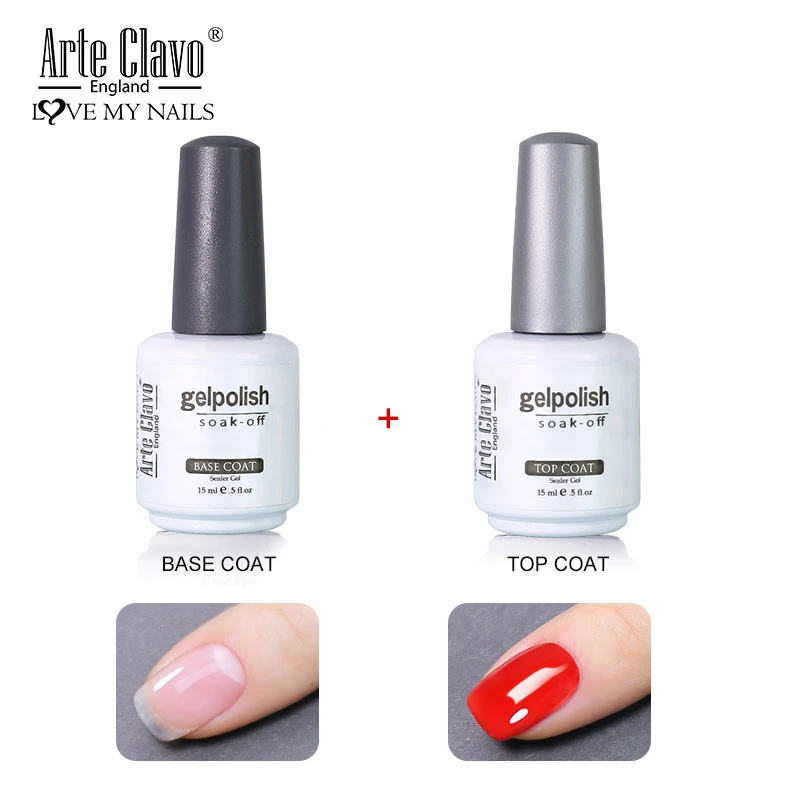 15ml No Wipe Top Coat Primer Base Coat Gel Nail Polish Soak Off Gel Varnish UV LED Nail Gel Lacquer Long Lasting