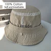 Big Head Plus Size Bucket Hat for Men  Pure Cotton Panama Fisherman Hat Korean Man Women 59cm 60cm 62cm 63cm Sun Hat 5