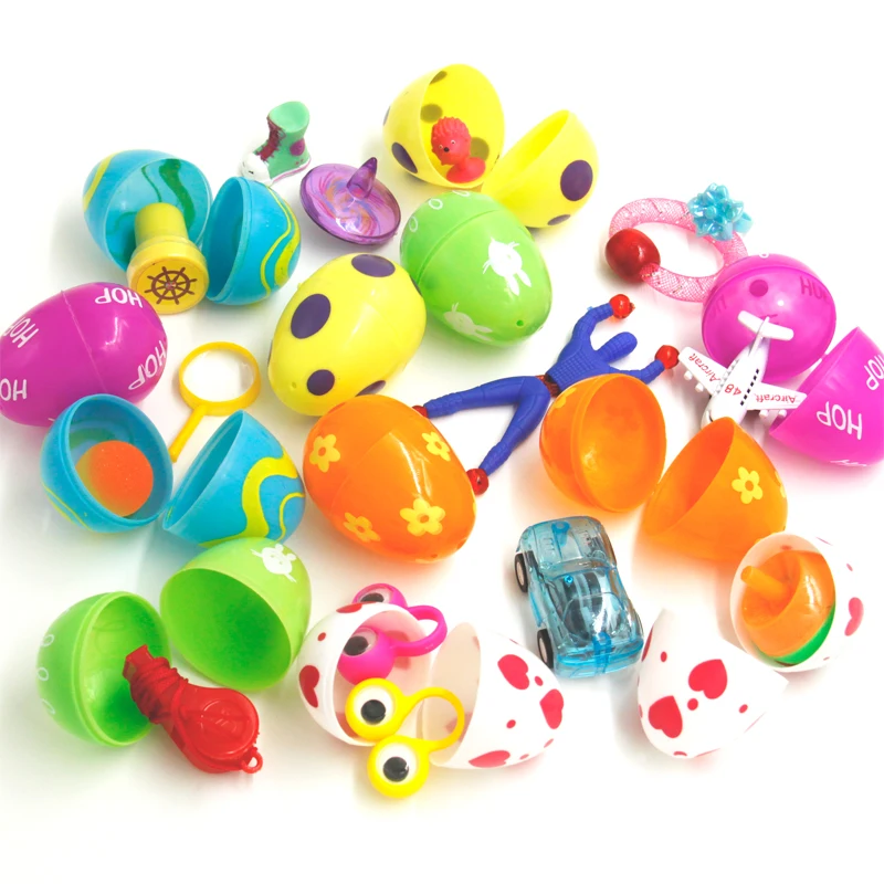 Toys Filled Easter Eggs Surprise Eggs Measure 2 Inches Great for Easter Hunt Party Favors Supplies Pinata Gifts 12