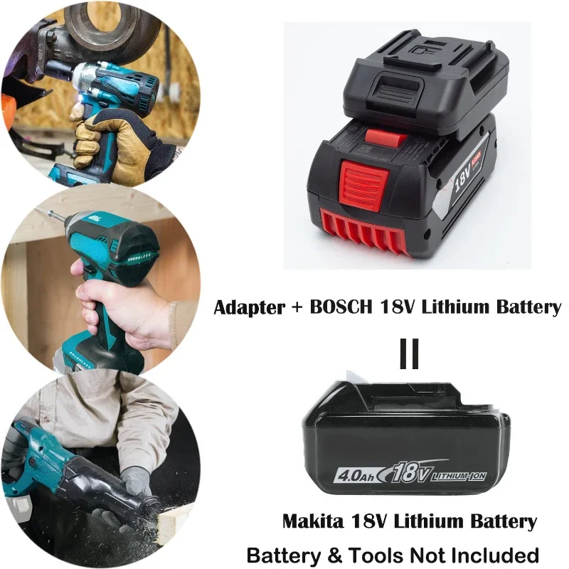 For Bosch To Makita 18v BL Lithium-Ion Brushless Tools Converter w/USB & LED Light (Not include tools and battery) led downlight driver ceiling light power supply 85 265v panel light driver voltage transformer converter 300ma