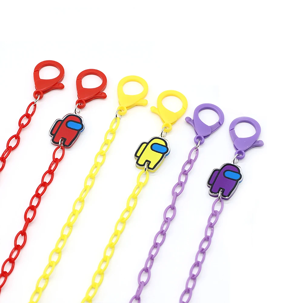 Face Mask Chain For Children Acrylic Fashion Sunglasses Lanyard Cartoon Spaceman Strap Trendy Eyeglass Holder Strap Hang on Neck