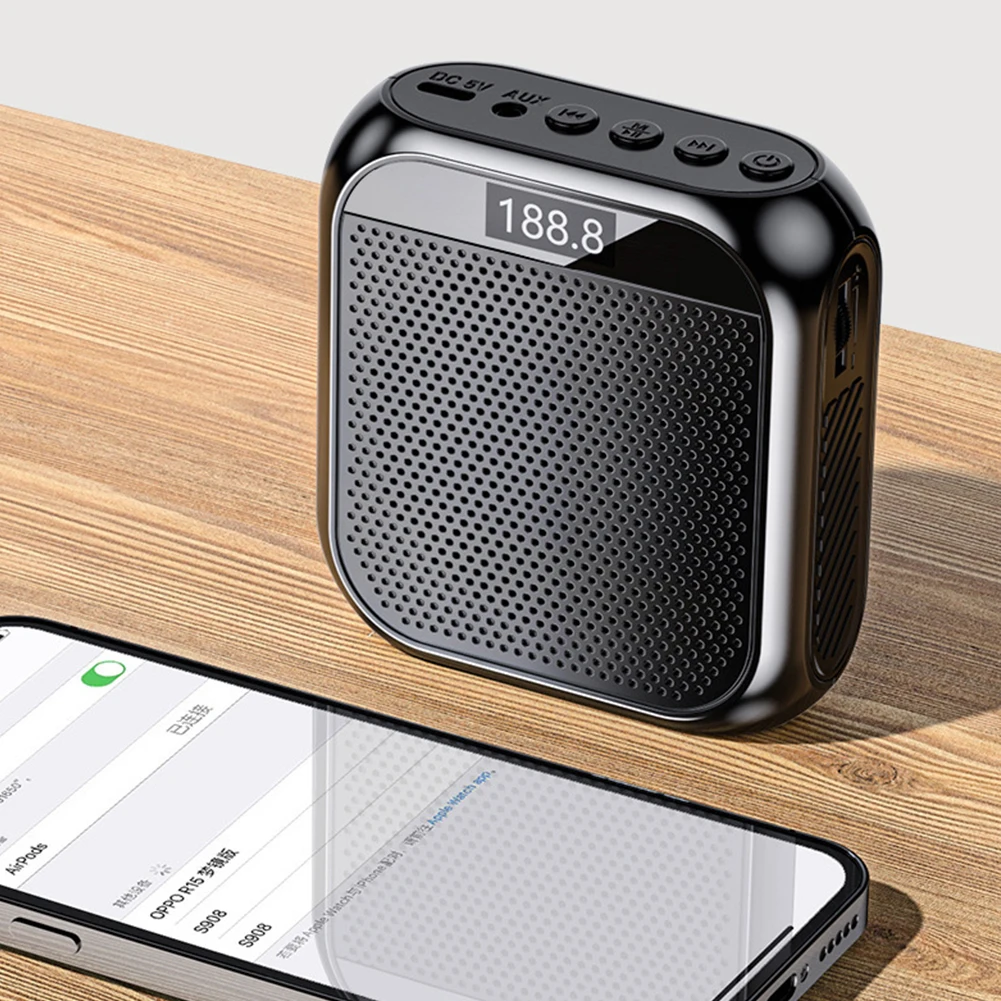 Voice Amplifier Long Battery Life Rechargeable Waistband Amplifier with Headset Microphone for Teaching Presentation