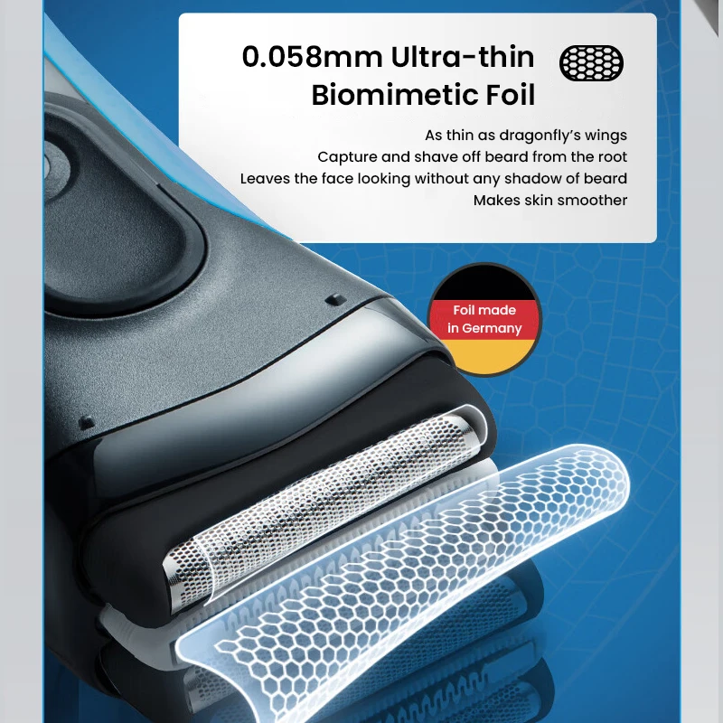 브라운 전기 면도기 블루 시리즈 3 남성용 왕복식 면도기 충전식 방수 습식 건식 면도기 여행용