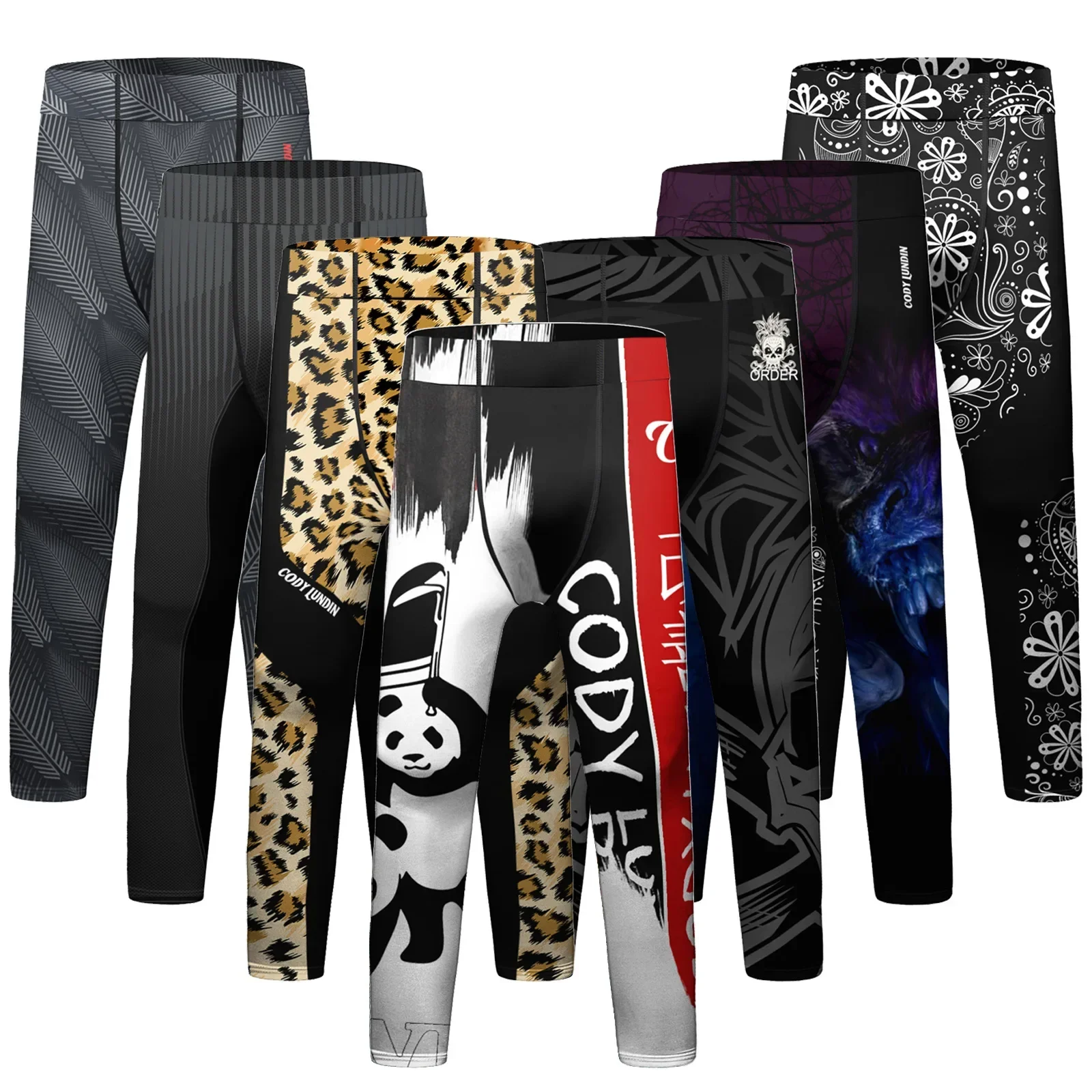 Kid's MMA Compression Leggings Quick Dry Jiu Jitsu Muay Thai Trousers Boys Children Sport Training Boxing Pants Running Tights