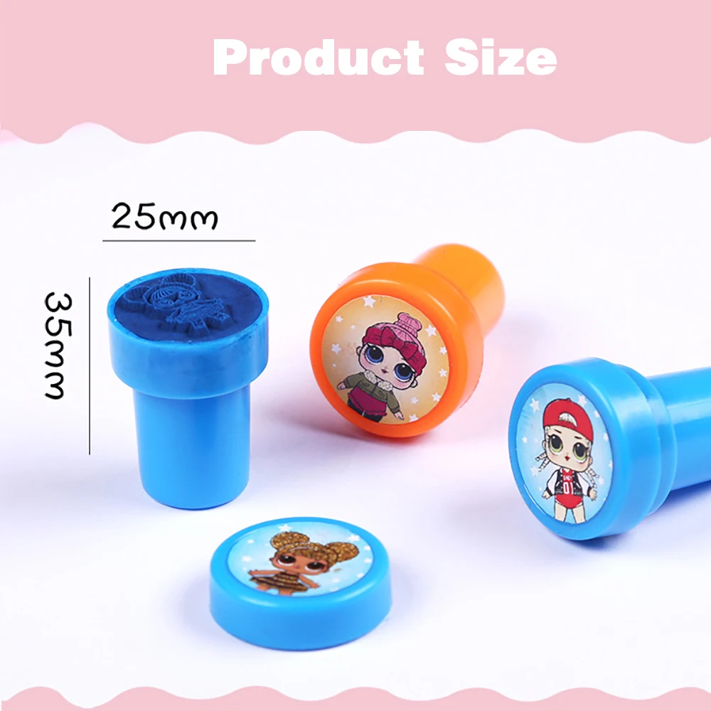10pcs Cartoon Children Stamp DIY Scrapbook Photo Album Decoration Graffiti Seal Kindergarten Encouragement Stamp Gifts self ink stamps
