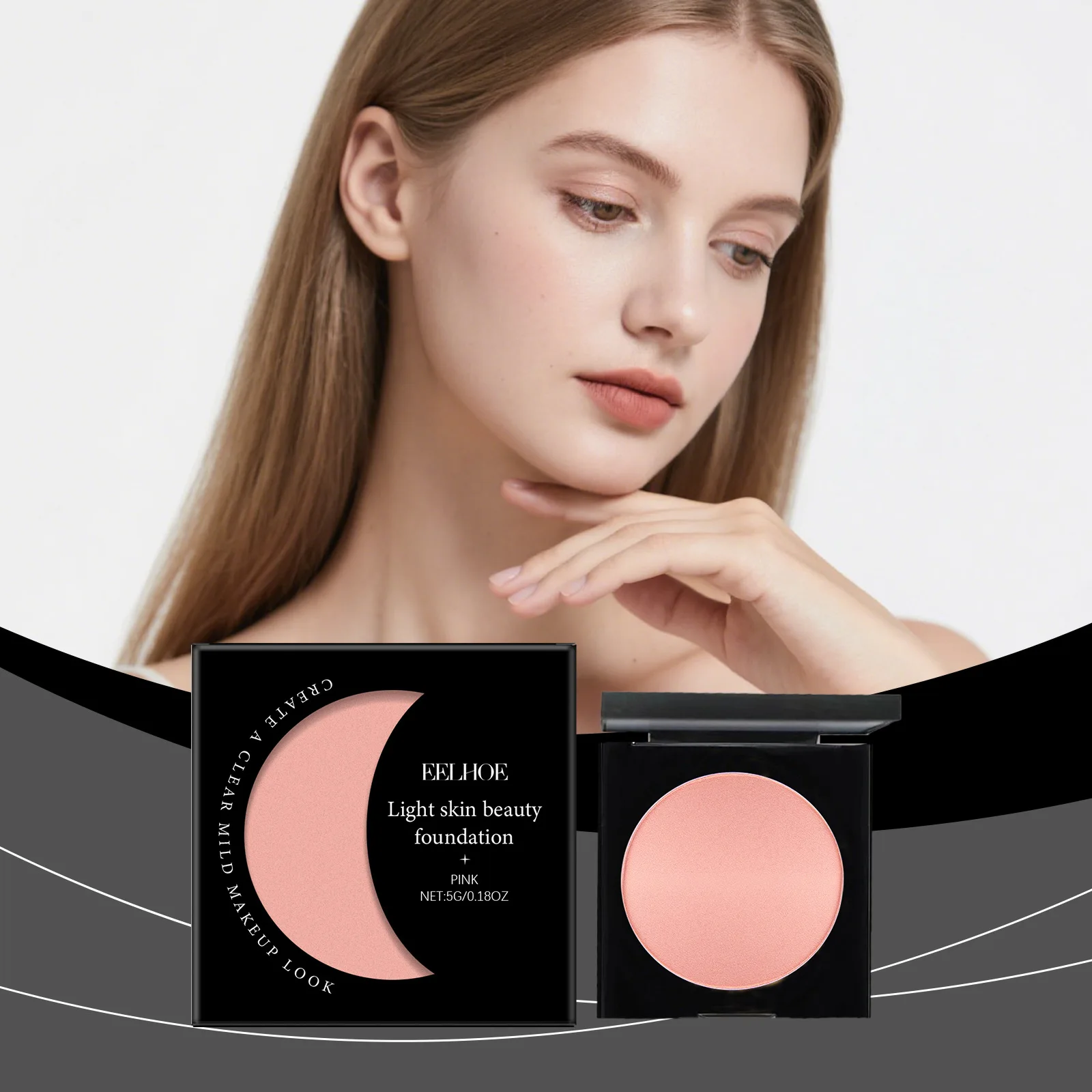 Eelhoe Pink Foundation Makeup Cream Waterproof Matte Full Coverage_voghion.com