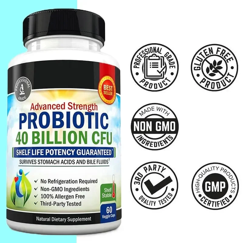 

60 pills probiotic capsules to regulate immunity intestinal peristalsis promote digestion absorption replenish energy