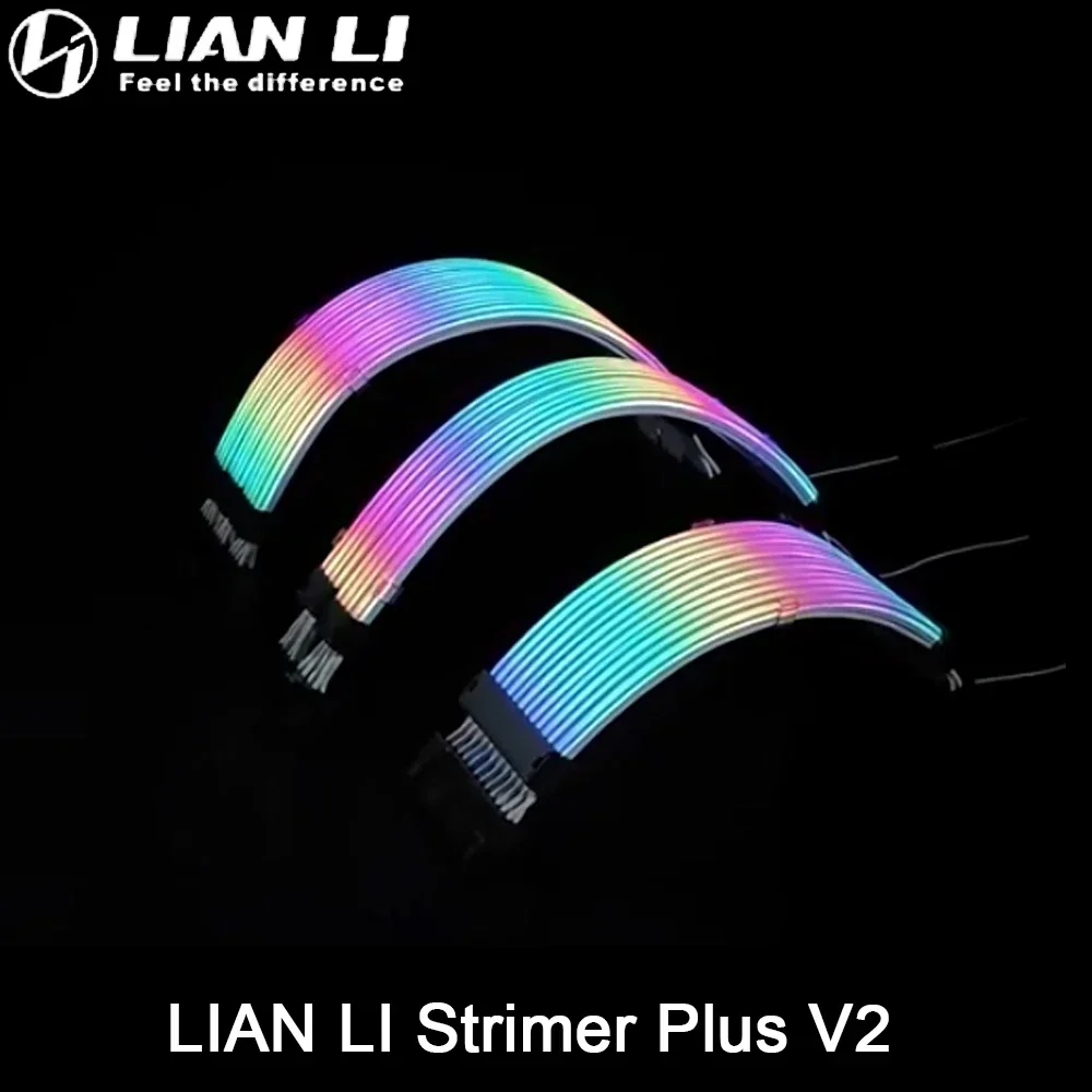 LIAN LI Strimer Plus V2 ARGB Extension Cords Kit ATX 24Pin,GPU 2x8Pin,3x8Pin,MOD Computer Gamers Cabibet LED Neon Cable Strip