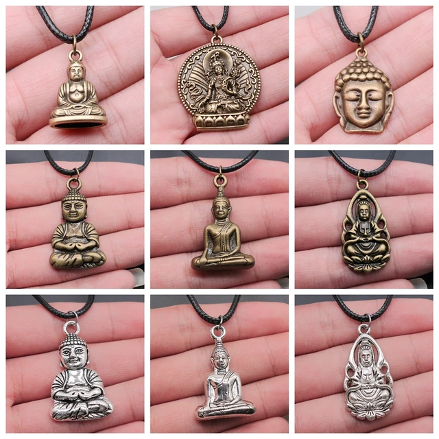 Buddha Necklace in 2023 | Buddha necklace, Black obsidian, Necklace