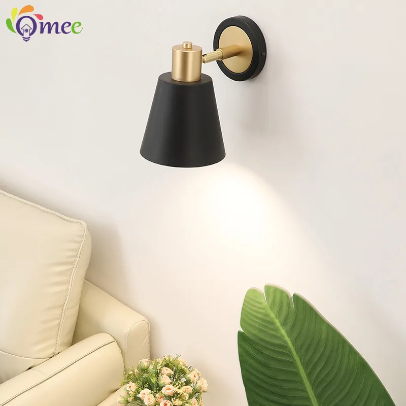 Modern Led Wall Light E27 Wall Lamp Adjustable sconce Wall Lights Black For Bedroom Living Room Bedside Vintage Wall Led Lamps