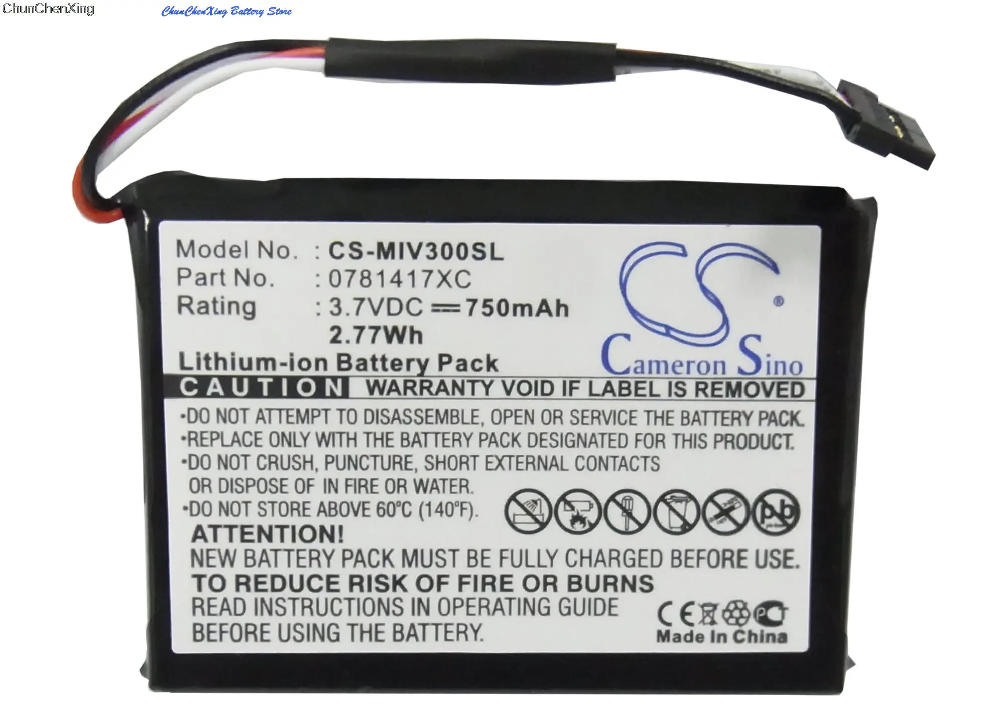 Batteria Da 750Mah Per Mitac Mio Moov 360U, 300, 301, 310, 330, 330U, 350, 360, 370