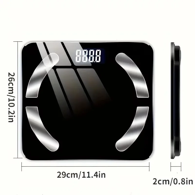 Digital electronic scale with battery level indicator and room temperature measurement For home and office use 1pc
