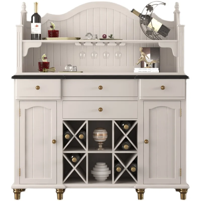 

American style sideboard, wine cabinet, integrated modern and minimalist Mediterranean bowl cabinet, solid wood storage cabinet