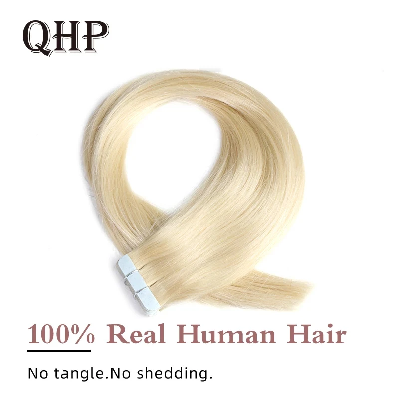 Human hair extensions hair extensions Straight Tape In Human Hair Extensions Machine Brazilan Remy Tape Ins Extension Seamless Skin Weft 20PC/40PC/Pack Natural Color